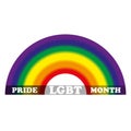 LGBT Pride Month in June. Lesbian Gay Bisexual Transgender. Celebrated annual. LGBT flag. Rainbow love concept. Human rights and Royalty Free Stock Photo