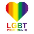 LGBT Pride Month in June. Lesbian Gay Bisexual Transgender. Celebrated annual. LGBT flag. Rainbow love concept. Human rights and Royalty Free Stock Photo