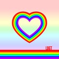 LGBT Pride Month. Lesbian Gay Bisexual Transgender. Rainbow love concept. LGBT flag. Human rights and tolerance. Vector