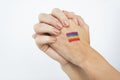 LGBT pride support color painted on hand