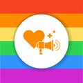 LGBT propaganda color glyph icon. Lesbian, Gay, Bisexual, Transgender.