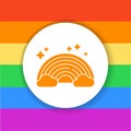 LGBT Rainbow color glyph icon. Lesbian, Gay, Bisexual, Transgender.