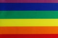 LGBT rainbow flag. LGBTQ rights symbol. Power of diversity LGBTQ+ community