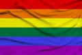 LGBT rainbow flag, Pride flag, Freedom flag - the international symbol of the lesbian, gay, bisexual and transgender community,