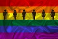 LGBT rainbow flag, Pride flag, Freedom flag - the international symbol of the lesbian, gay, bisexual and transgender community,