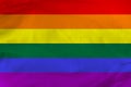 LGBT rainbow flag, Pride flag, Freedom flag - the international symbol of the lesbian, gay, bisexual and transgender community,