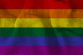 LGBT rainbow flag, Pride flag, Freedom flag - the international symbol of the lesbian, gay, bisexual and transgender community on