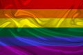 LGBT rainbow flag, Pride flag, Freedom flag - the international symbol of the lesbian, gay, bisexual and transgender community,