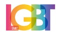 LGBT rainbow typography banner