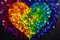 LGBT Rainbow Heart Love Symbol Pride. Multicolored Vibrant Colors for Inclusion and Diversity