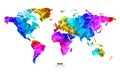 LGBT rainbow pride flag in a shape of World map Royalty Free Stock Photo