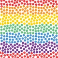 LGBT rainbow seamless pattern with bubbles. Vector illustration for pride flag