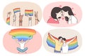 Lgbt rights and relationships concept Royalty Free Stock Photo