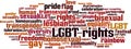 LGBT rights word cloud Royalty Free Stock Photo