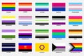 LGBT sexual identity pride flags collection.