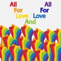 LGBT society. Gay rights. Freedom Day. Parade, poster. Hands Royalty Free Stock Photo