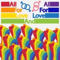 LGBT society. Gay rights. Freedom Day. Parade, poster. Hands Royalty Free Stock Photo