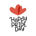 LGBT vector illustration. Happy Pride day lettering. Concept for pride community