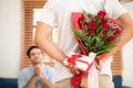 LGBT Young surprises boyfriend with roses