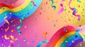 LGBTIQ+ Celebration Banner. Embrace Diversity with Rainbow Hues. Gender Inclusivity Festivity