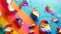 LGBTIQ+ Celebration Banner. Embrace Diversity with Rainbow Hues. Gender Inclusivity Festivity