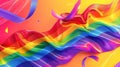 LGBTIQ+ Celebration Banner. Embrace Diversity with Rainbow Hues. Gender Inclusivity Festivity