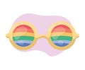 LGBTIQ flag in sunglasses