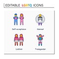 LGBTQ collections line icons