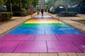 LGBTQ community welcome at Erasmus University campus sidewalk