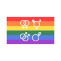 Lgbtq diversity rainbow pride concept vector isolated illustration
