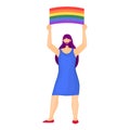 Lgbtq diversity rainbow pride concept vector isolated illustration