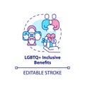 LGBTQ inclusive benefits concept icon Royalty Free Stock Photo