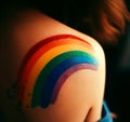LGBTQ Pride colors tattoo Royalty Free Stock Photo