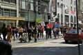 LGBTQ protestors marching in DTLA 