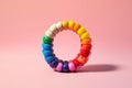 Lgbtq rainbow color jewelry isolated on soft background illustration generative ai