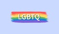 LGBTQ rainbow flag. Lesbian, gay, bisexual, transgender concept. Pride month june. Colorful brush stroke LGBTQ flag. Vector