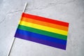 LGBTQ+ Rights Pride Flag, LGBT Gay Pride Rainbow Flag. Lesbian, gay, bisexual, and transgender flag