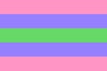 LGBTQ+ Rights Pride Flag of Trigender flag Vector
