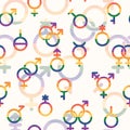 seamless LGBTQ symbols pattern