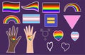 LGBTQ+ symbols Rainbow pride flag Stickers