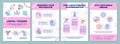 LGBTQI travel information pink brochure template