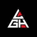 LGH triangle letter logo design with triangle shape. LGH triangle logo design monogram. LGH triangle vector logo template with red Royalty Free Stock Photo