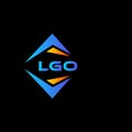 LGO abstract technology logo design on Black background. LGO creative initials letter logo concept