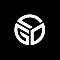 LGO letter logo design on black background. LGO creative initials letter logo concept. LGO letter design