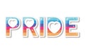 Isolated lgtbi pride text vector design