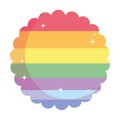 Isolated lgtbi seal stamp vector design
