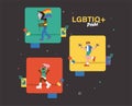 LGTBQ+ pride - Card people group design