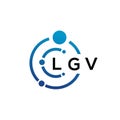 LGV letter technology logo design on white background. LGV creative initials letter IT logo concept. LGV letter design Royalty Free Stock Photo