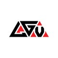 LGV triangle letter logo design with triangle shape. LGV triangle logo design monogram. LGV triangle vector logo template with red Royalty Free Stock Photo