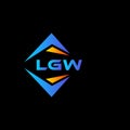 LGW abstract technology logo design on Black background. LGW creative initials letter logo concept Royalty Free Stock Photo